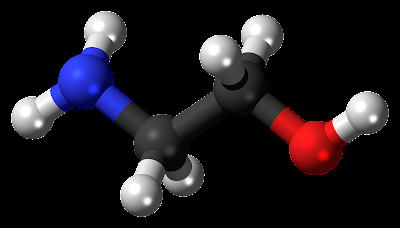 Ethanolamine is an organic chemical molecule that is both a main amine and a primary alcohol.