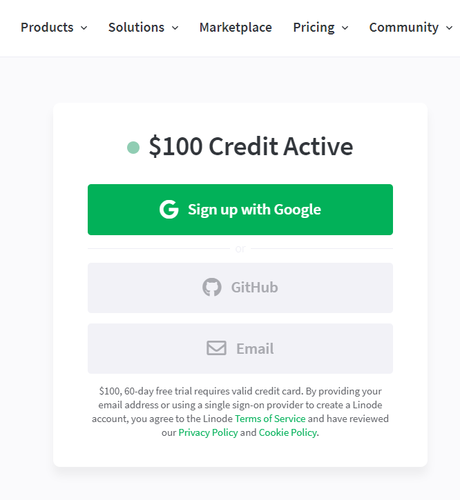 create linode account