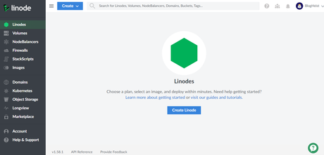 linode dashboard