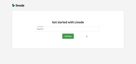 linode username