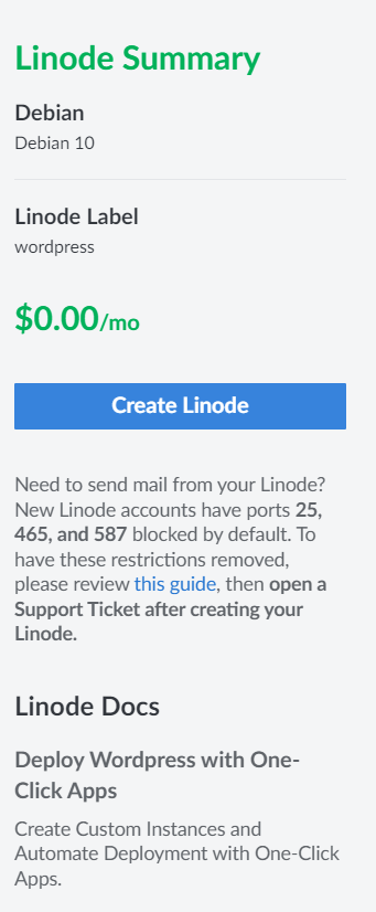linode summary