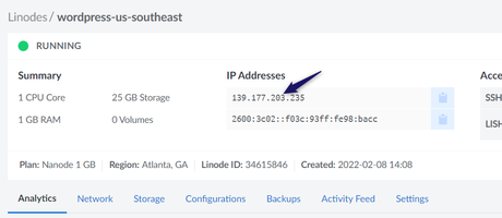 linode ip address