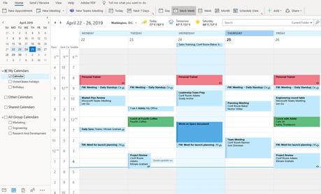 Microsoft Outlook Calendar