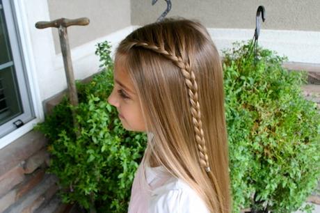 8. Same Side Lace Braid Kids Hairstyles - Harptimes.com