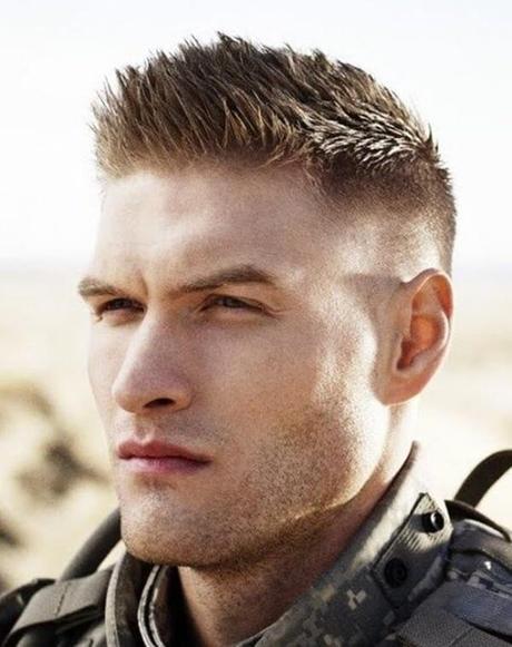 9. Short military haircut - Brush Cut Military Hairstyle - Harptimes.com