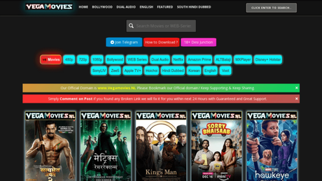 VegaMovies NL 2022 | 300mb 480p 720p Hindi Dubbed Movies Download