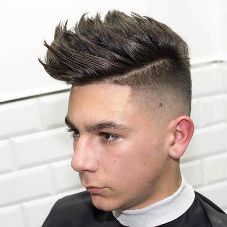 Best Medium Length Hairstyles Men - Spiky Low Fade Hairstyle for Men - Harptimes.com