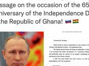 Putin Congratulates Ghana 65th Independence Anniversary