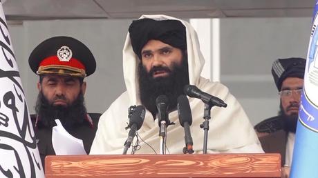 Taliban leader Sirajuddin Haqqani makes first public appearance