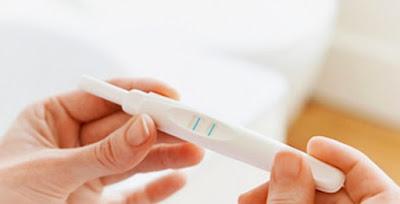 The human chorionic gonadotropin (HCG) in urine samples is measured in a pregnancy test, which is an indicative marker test for determining pregnancy.