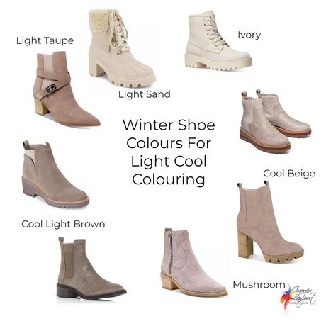 Winter Shoe Colours for Light Cool Colouring