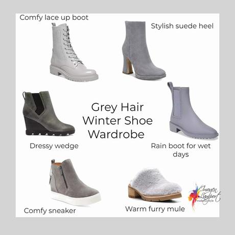 Grey Hair Winter Shoe Wardrobe