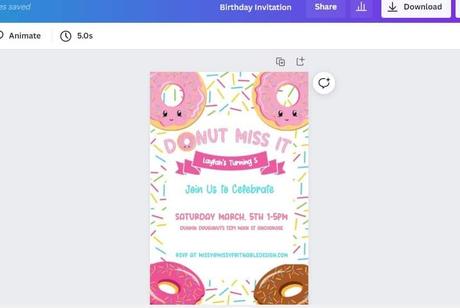 FREE Printable Donut Invitation Templates