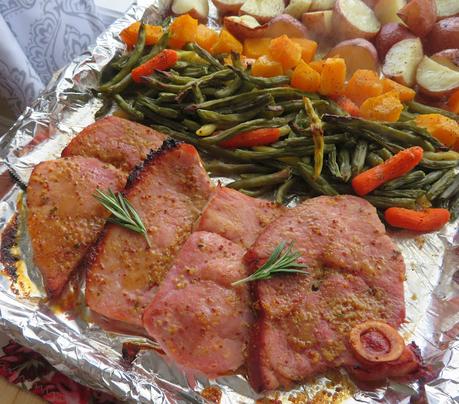 Ham Steak Sheet Pan Dinner