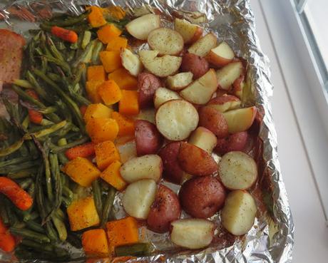 Ham Steak Sheet Pan Dinner