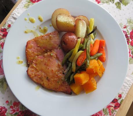 Ham Steak Sheet Pan Dinner