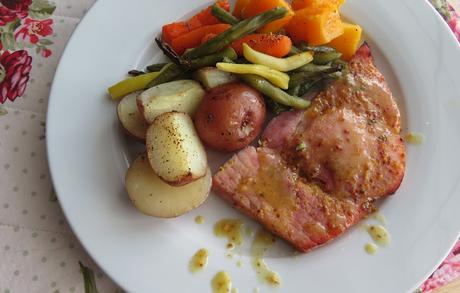 Ham Steak Sheet Pan Dinner