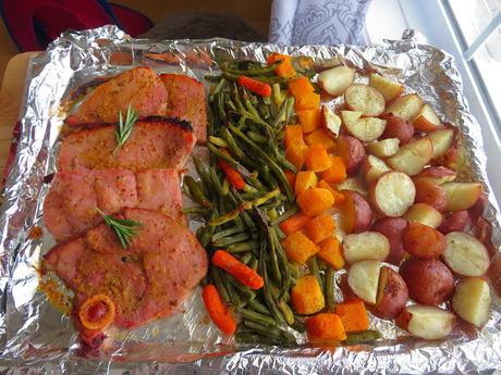 Ham Steak Sheet Pan Dinner