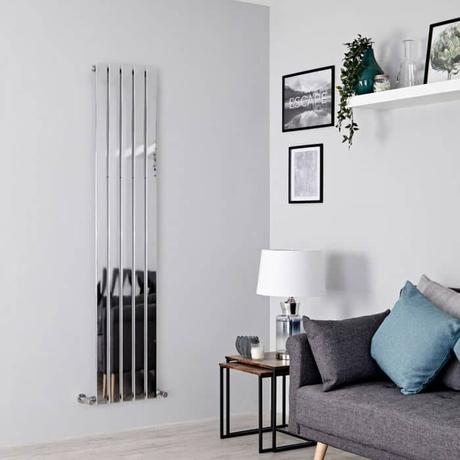 Reflective Milano Alpha Vertical Designer Radiator