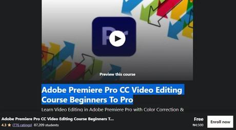 Adobe Premiere Pro CC Video Editing Course Beginners To Pro