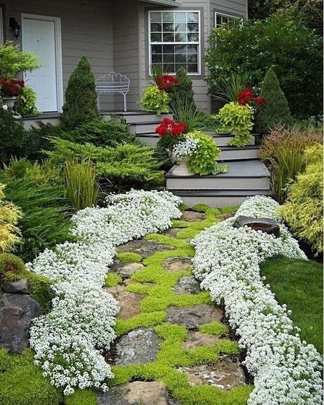 flower bed ideas for front of house