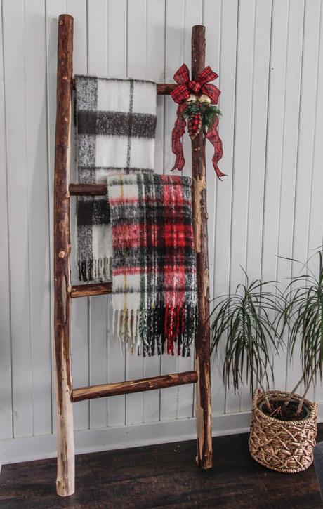 diy dollar tree blanket ladder