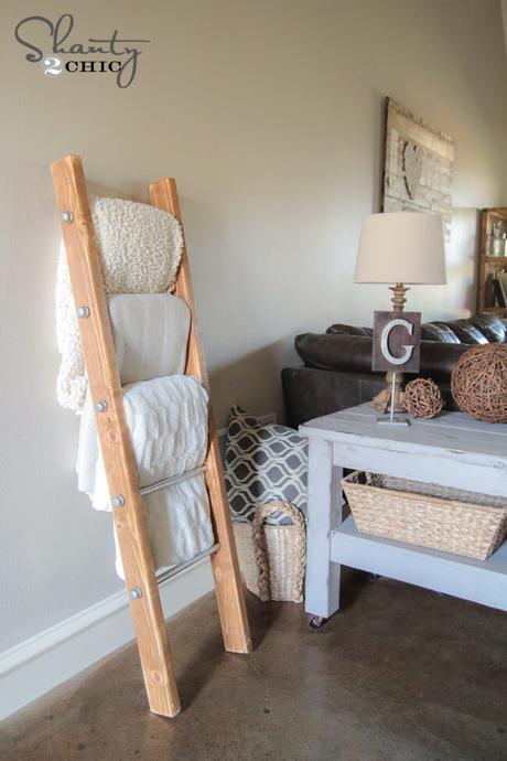 diy plans for blanket ladder