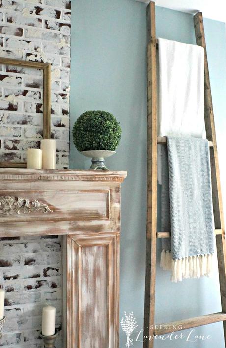 diy leaning blanket ladder