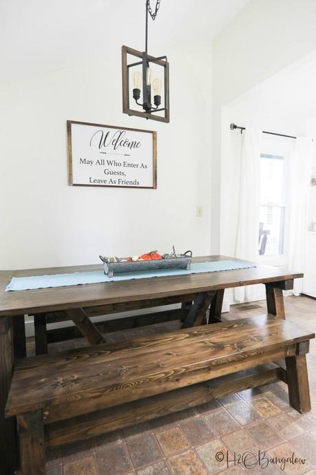 diy farmhouse table with leaves