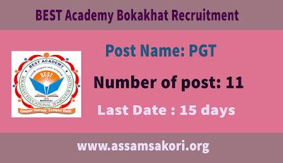 BEST Academy Bokakhat Recruitment 2022