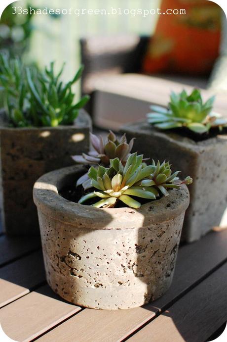 diy concrete block planter