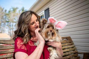 Hermitage pet plays in Cadbury Easter bunny match.