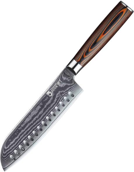 Best santoku all-purpose VG-10 steel knife- JOURMET 7 Damascus Santoku