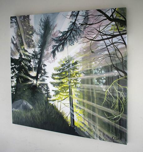 Dramatic Landscape Painting | Rays of Sun in the Forest