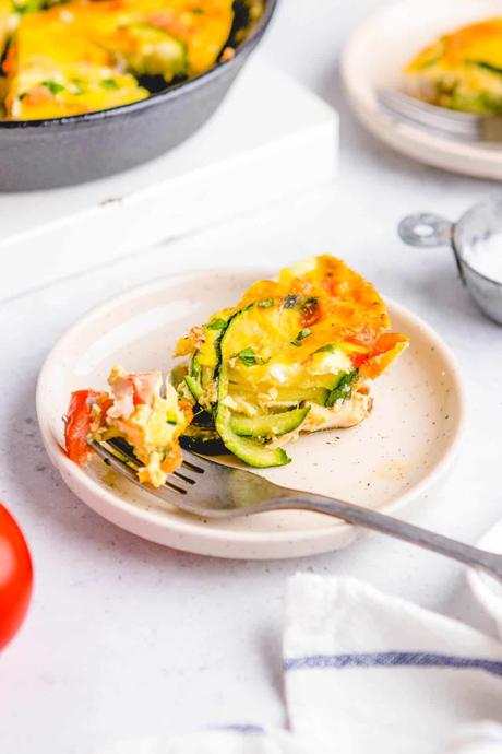 Courgette Frittata (Healthy, Low Carb, Low Calorie!)