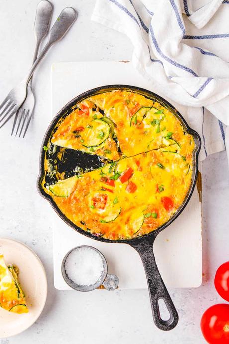 Courgette Frittata (Healthy, Low Carb, Low Calorie!)