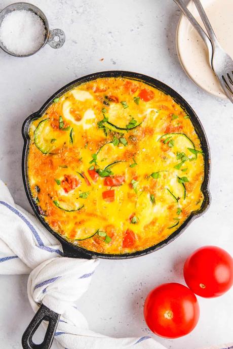 Courgette Frittata (Healthy, Low Carb, Low Calorie!)