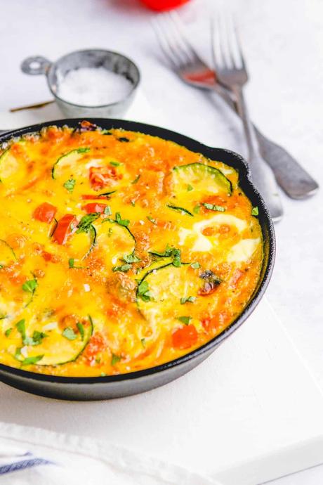 Courgette Frittata (Healthy, Low Carb, Low Calorie!)