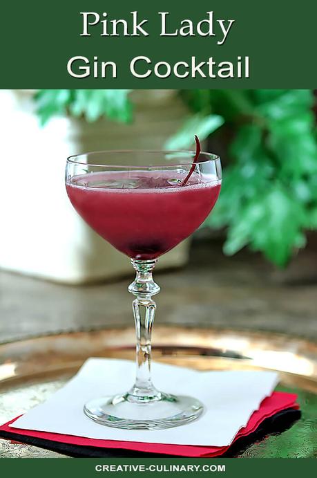 Pink Lady Gin Cocktail