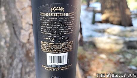Egan's Conviction 10 Years Irish Whiskey Label
