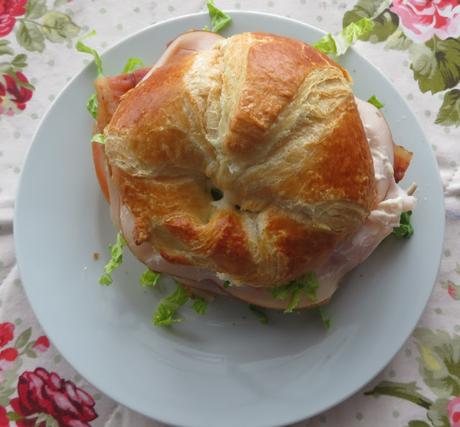 Croissant Turkey Club Sandwich