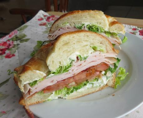 Croissant Turkey Club Sandwich