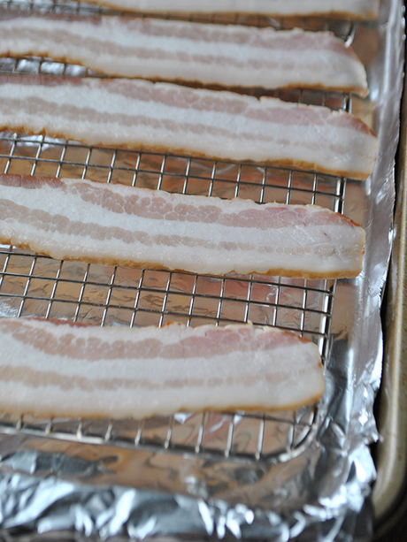 uncooked bacon
