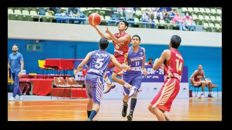 The jersey No. 15 of Ananda Kings team, Heshan  who obtained 35 points in the consolation final driving in for a point against Wagonz BC.