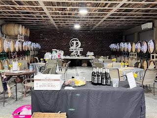 Christening the Barrel Room with Showers of Happiness