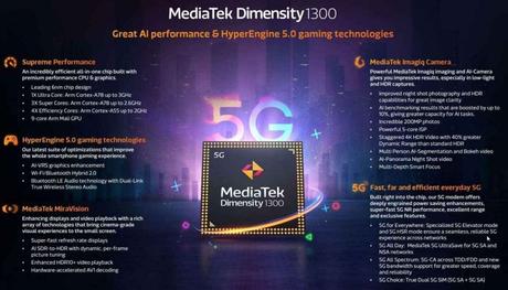 MediaTek Dimensity 1300 SoC on 6nm fabrication and 200MP support launched