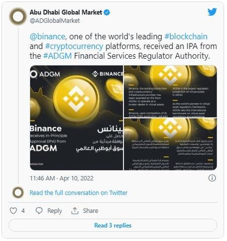 Binance platform has been granted an operating license in Dubai