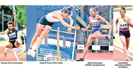 Gayanthika, Nilani and Sachini set up National Records, final day events postponed