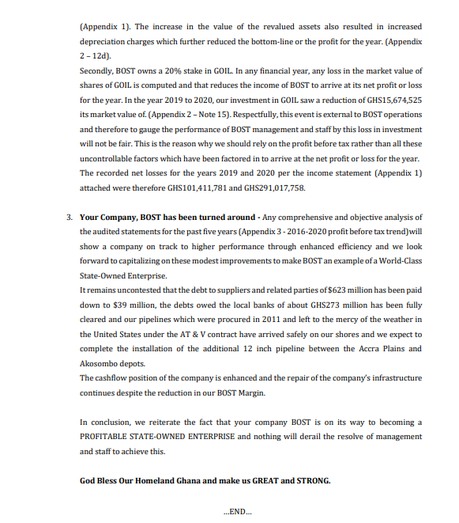 Claims BOST recorded GH¢400 million in losses inaccurate – Management