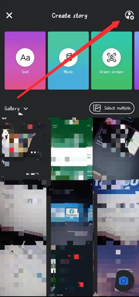 Tap the setting icon
